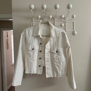 BOYISH - white cropped, cotton denim jacket
